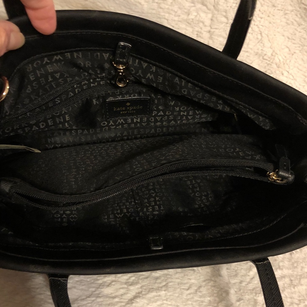 Kate Spade Classic Nylon Black Satchel Medium Size - Picture 6 of 8